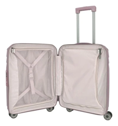 Travelite Elvaa 4w S Rosé kufr + kosmetická taštička zdarma