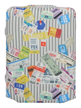 Travelite Luggage Cover M Tickets vícebarevný obal na kufr