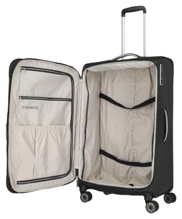 Travelite Miigo 4w L Black kufr + kosmetická taštička zdarma