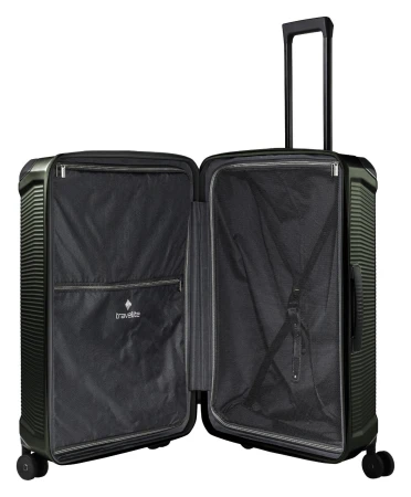 Travelite Millennium L tmavě zelený cestovní kufr
