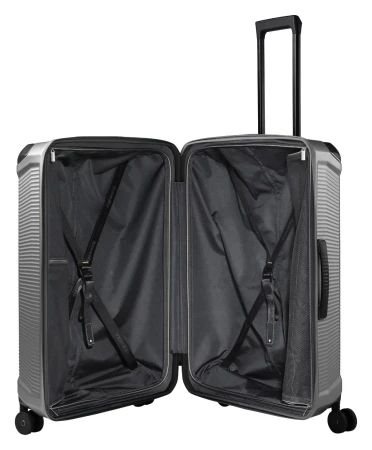 Travelite Millennium L stříbrný cestovní kufr