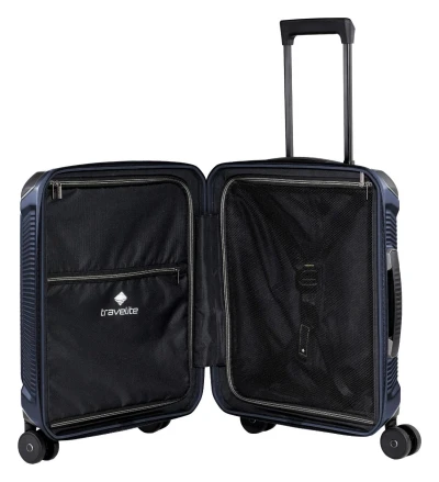 Travelite Millennium S Front pocket tmavě modrý kabinový kufr