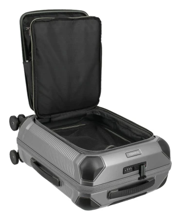 Travelite Millennium S Front pocket stříbrný kabinový kufr
