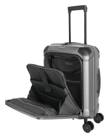 Travelite Millennium S Front pocket stříbrný kabinový kufr