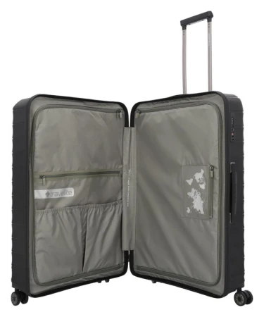 Travelite Mooby L Black kufr + kosmetická taštička zdarma