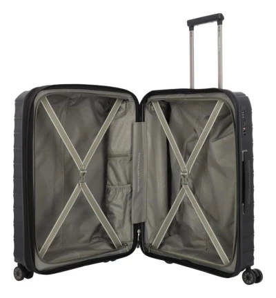 Travelite Mooby M Black kufr + kosmetická taštička zdarma