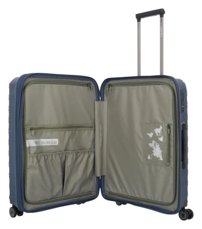 Travelite Mooby M Navy kufr + kosmetická taštička zdarma