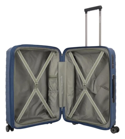 Travelite Mooby M Navy kufr + kosmetická taštička zdarma