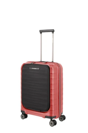 Travelite Mooby S Front pocket Red kufr + kosmetická taštička zdarma Travelite Mooby S Front pocket Red kufr + kosmetická taštička zdarma