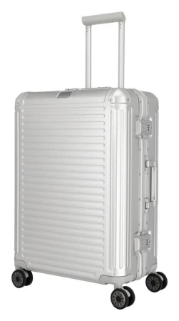 Travelite Next 2.0 M stříbrný cestovní kufr