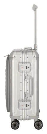 Travelite Next 2.0 S Front pocket stříbrný kabinový kufr