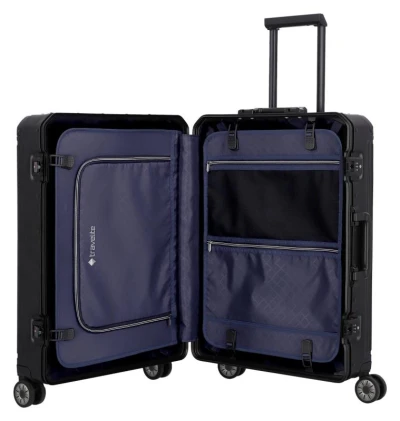 Travelite Next 4w M Black kufr + sleva 500,- na příslušenství