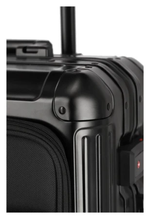 Travelite Next 4w S Front Pocket černý kabinový kufr