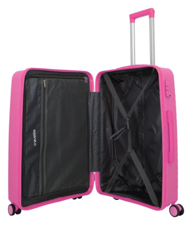 Travelite Pacific M růžový cestovní kufr