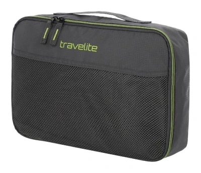 Travelite Packing Cubes S, M, L antracitová sada cestovních organizérů