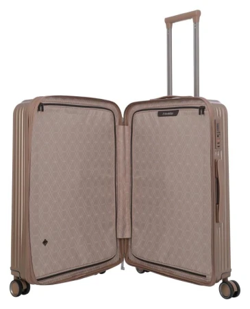 Travelite Paros 4w M hnědý cestovní kufr