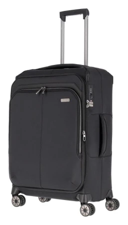 Travelite Priima M Black kufr + kosmetická taštička zdarma Travelite Priima M Black kufr + kosmetická taštička zdarma