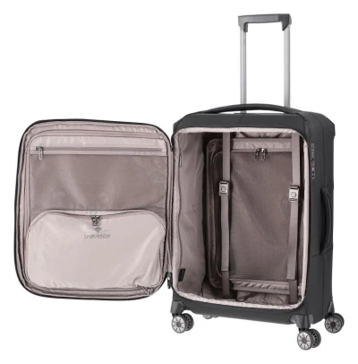 Travelite Priima M Black kufr + kosmetická taštička zdarma