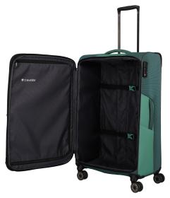 Travelite Viia 4w L Green kufr + kosmetická taštička zdarma