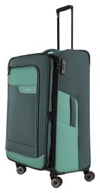 Travelite Viia 4w L Green kufr + kosmetická taštička zdarma