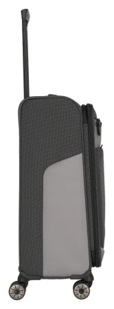 Travelite Viia 4w M Anthracite kufr + kosmetická taštička zdarma