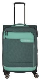 Travelite Viia 4w M Green kufr + kosmetická taštička zdarma