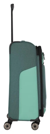 Travelite Viia 4w M Green kufr + kosmetická taštička zdarma