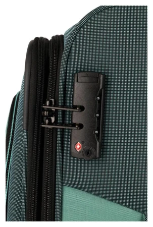 Travelite Viia 4w M Green kufr + kosmetická taštička zdarma