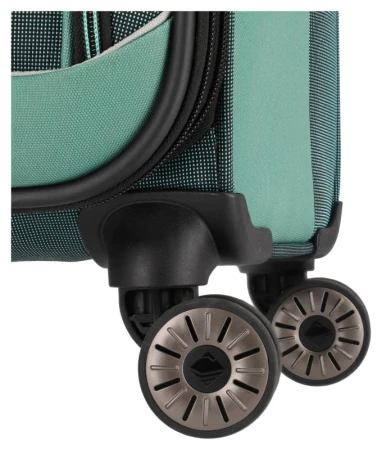 Travelite Viia 4w M Green kufr + kosmetická taštička zdarma