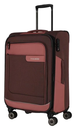 Travelite Viia 4w M Rose kufr + kosmetická taštička zdarma Travelite Viia 4w M Rose kufr + kosmetická taštička zdarma