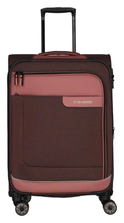 Travelite Viia 4w M Rose kufr + kosmetická taštička zdarma