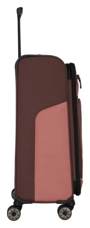 Travelite Viia 4w M Rose kufr + kosmetická taštička zdarma