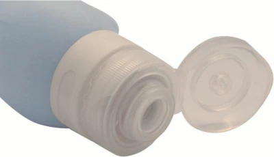 Travel Safe Squeeze Bottle Animal Bear světle modrá dětská silikonová dávkovací lahev