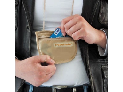 TravelSafe kapsa na krk Skin ID Pocket beige