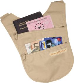 TravelSafe kapsa na tělo Holster Wallet beige