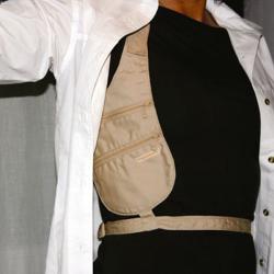 TravelSafe kapsa na tělo Holster Wallet beige