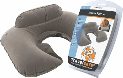 TravelSafe nafukovací podhlavník Travel Pillow grey
