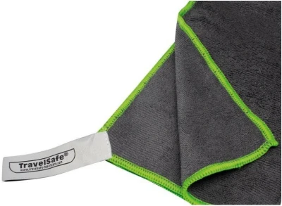 TravelSafe ručník Microfiber Terry Towel L charcoal/lime green