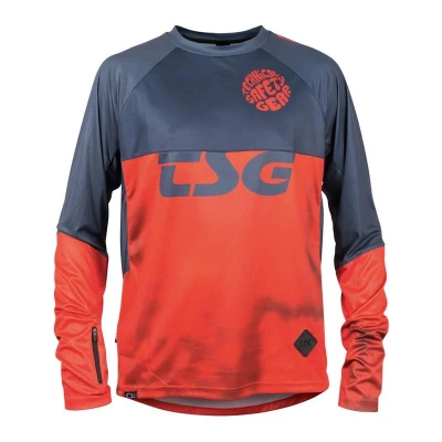 TSG Dres SP6 Jersey červeno-šedý pánský dlouhý rukáv