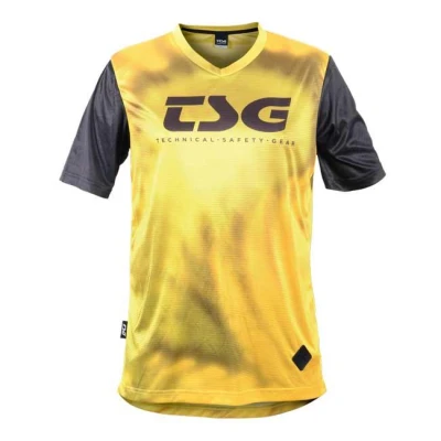 TSG Pánský dres Waft Jersey krátký rukáv okrovo-černý