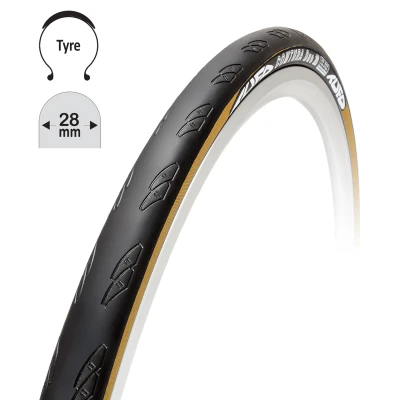 TUFO Plášť Comtura Duo 28 700x28C, kevlar, črn-béž TUFO Plášť Comtura Duo 28 700x28C, kevlar, črn-béž