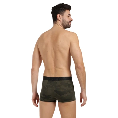 Under Armour 3 PACK-UA PERFORMANCE COTTON - PRINT 3 inch-GRN pánské boxerky
