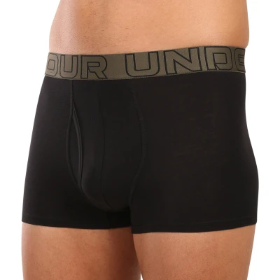 Under Armour 3 PACK-UA PERFORMANCE COTTON - SOLID 3 inch-BLK pánské boxerky