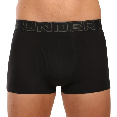 Under Armour 3 PACK-UA PERFORMANCE COTTON - SOLID 3 inch-BLK pánské boxerky