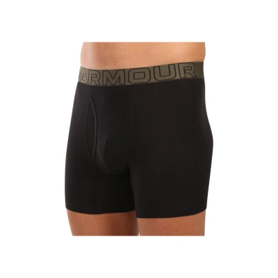 Under Armour 3 PACK-UA PERFORMANCE COTTON - SOLID 6 inch-BLK pánské boxerky