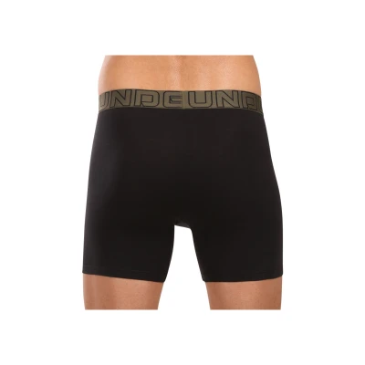 Under Armour 3 PACK-UA PERFORMANCE COTTON - SOLID 6 inch-BLK pánské boxerky