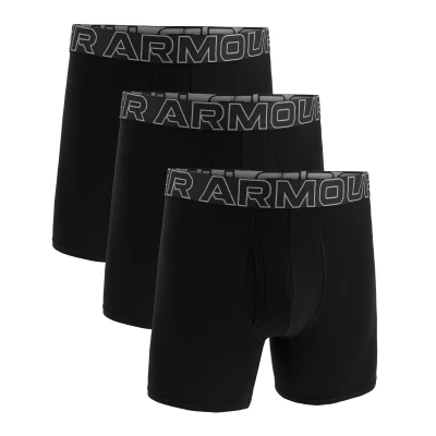 Under Armour 3 PACK-UA PERFORMANCE COTTON - SOLID 6 inch-BLK pánské boxerky
