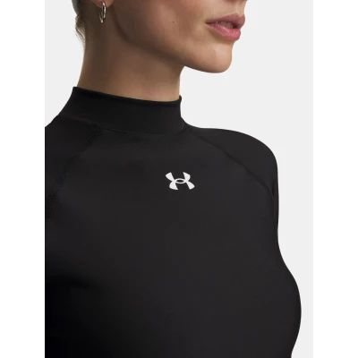 Under Armour HeatGear Crop Mock LS-BLK dámské kompresní tričko s dlouhým rukávem