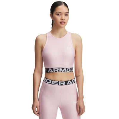 Under Armour HeatGear Rib Tank-PNK 2025 dámský sportovní top