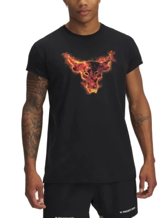 Under Armour Pjt Rock Cap Sleeve T-BLK pánské tričko
